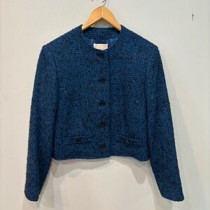 Vintage Pendleton Virgin Wool Cropped Blazer Jacket Women’s Size 6